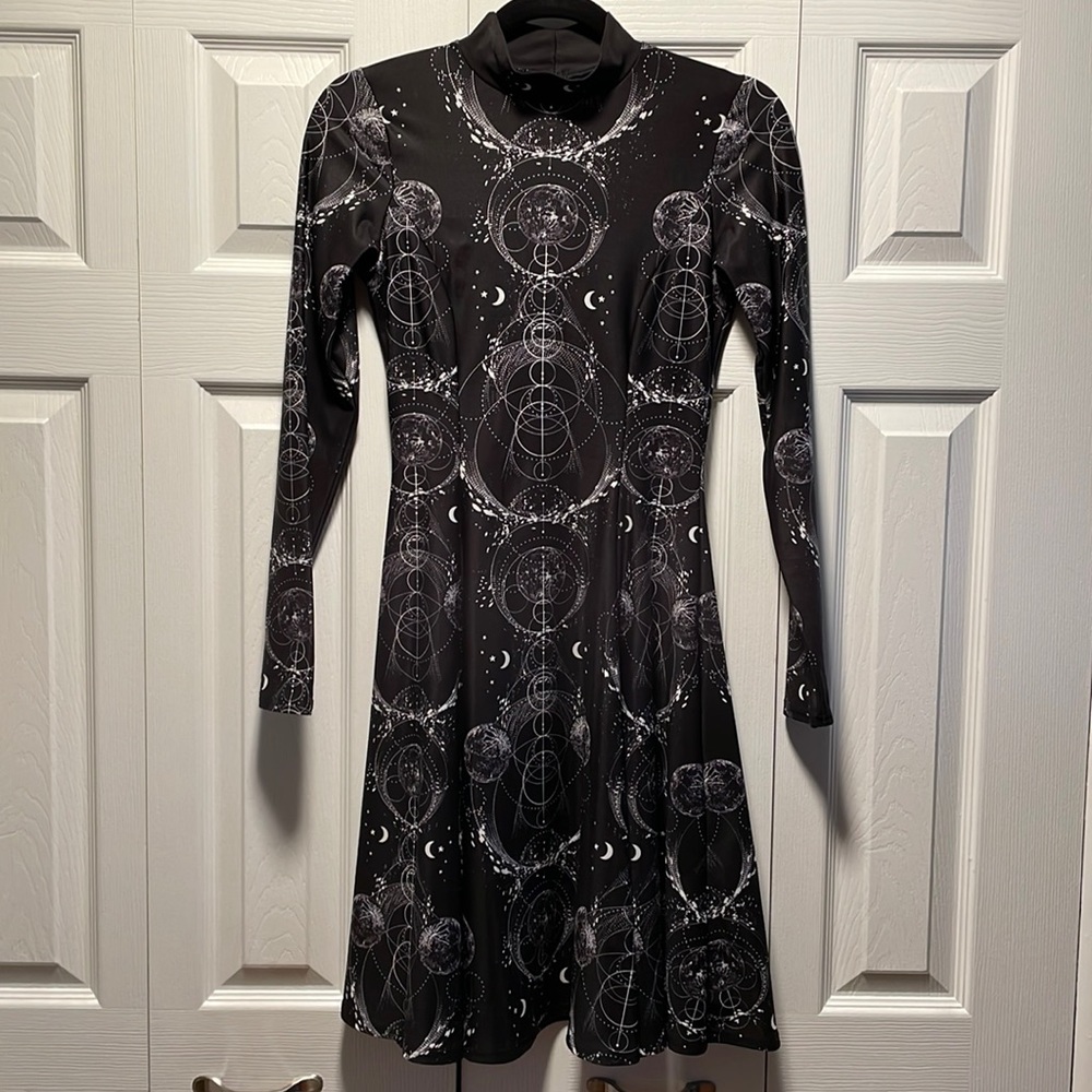 Black Milk Sacred Orbits Long Sleeve Evil Longline Dress